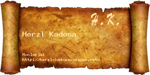 Herzl Kadosa névjegykártya