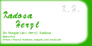 kadosa herzl business card
